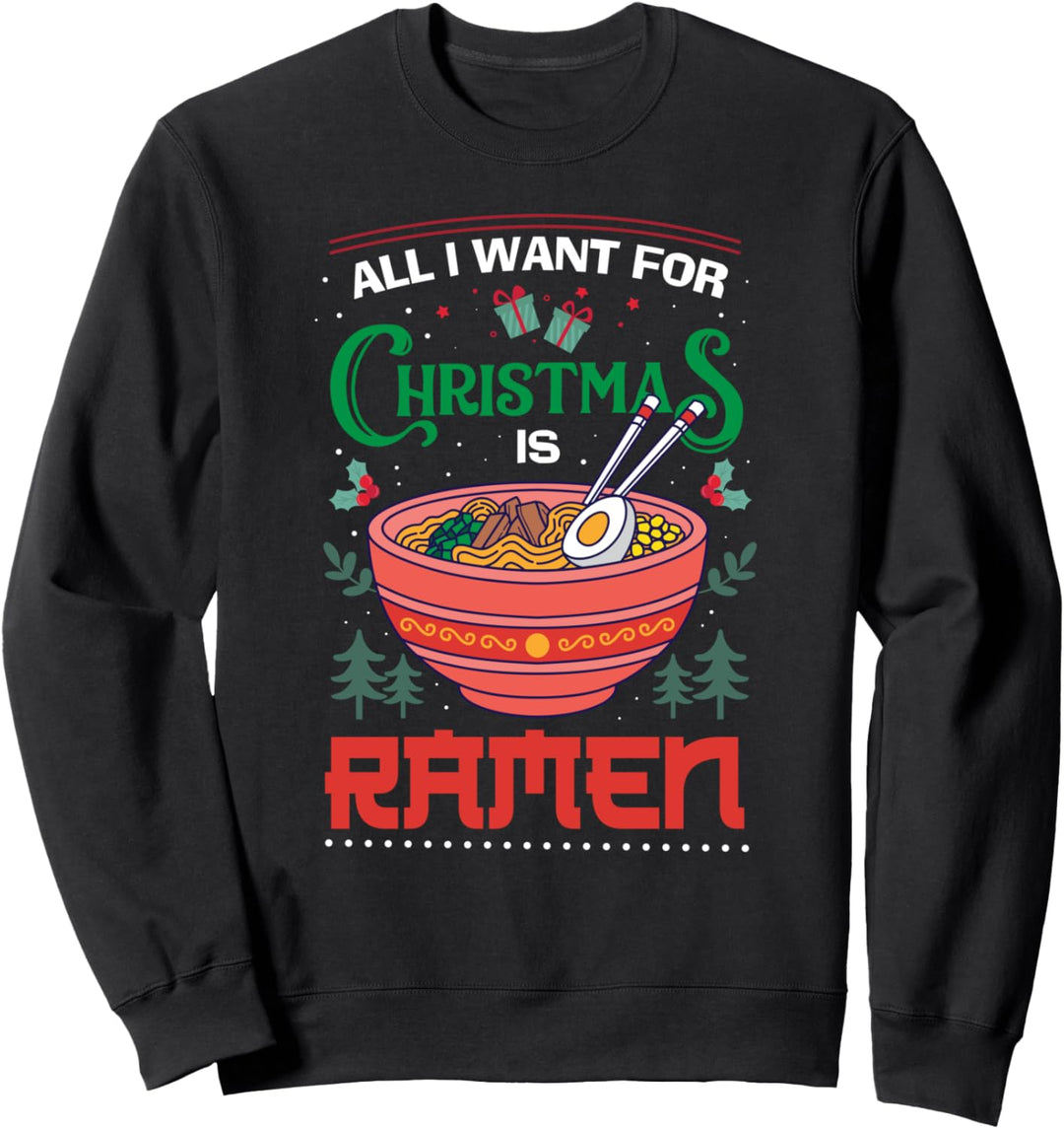 Japan Ramen Ugly Christmas Anime Weihnachten Sweatshirt