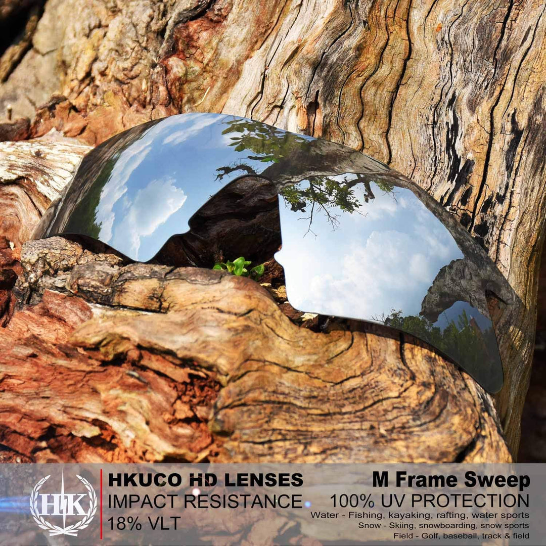HKUCO Plus Replacement Lenses For Oakley M Frame Sweep 2 pair Combo Pack