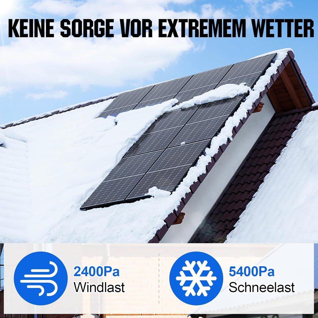 ECO-WORTHY 340W 12 Volt Monokristallines Solarmodul, 2 Stücke 170W Solarpanel Ideal zum Aufladen von