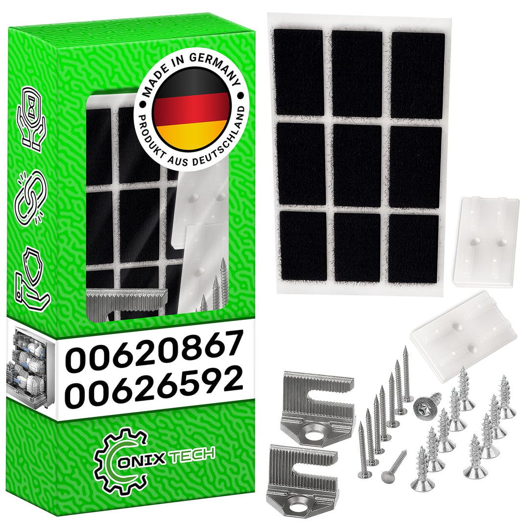 Montageset zur Befestigung Türen Spülmaschine Vollintegriert mit Originalcode 00620867 00626592 1000