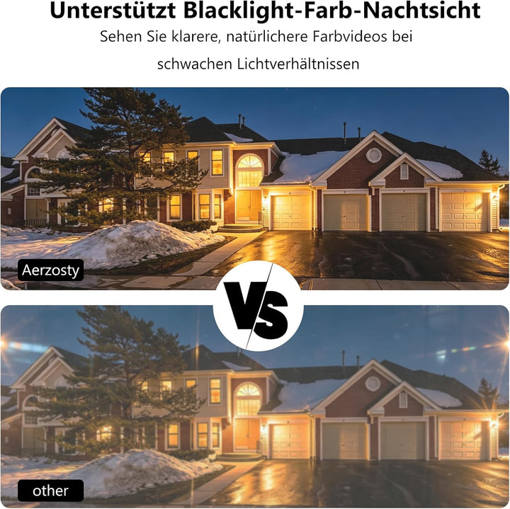 (2 Pack) 2K 3MP Überwachungskamera Innen für Fenster, Fensterkamera mit Farb-Nachtsicht, 5 GHz &amp; 2,4