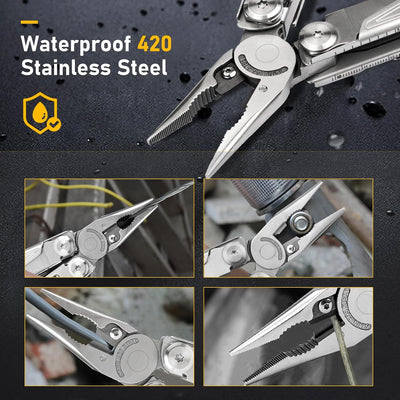 BIBURY Multifunktionale Zange mit Flaschenöffner, Faltbares Multitools für Mann, Tragbare Multifunkt