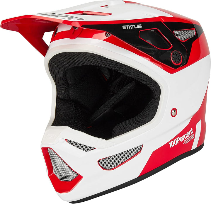 100% Status DH/BMX Helm rot/weiss XXL | 63-64cm, XXL | 63-64cm