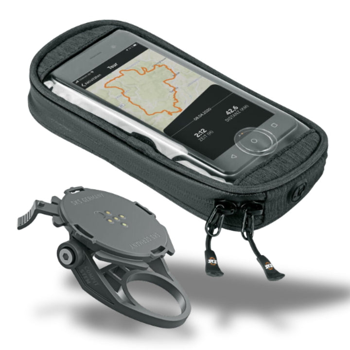 SKS GERMANY COMPIT/STEM &amp; COM/SMARTBAG Handyhalterung mit wasserabweisender Smartphonetasche zur Mon