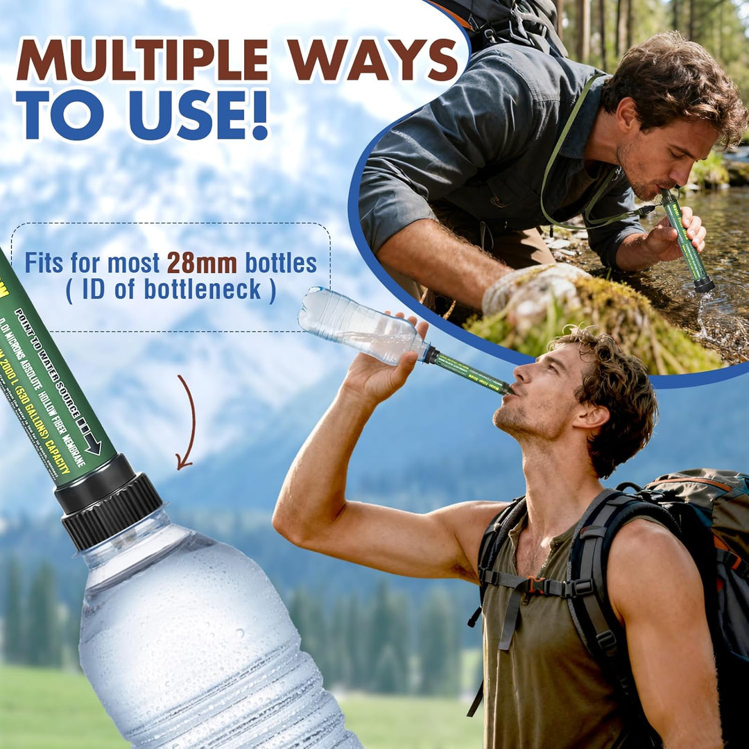 Wasserfilter Outdoor 2000L Mini Tragbarer Camping Wasseraufbereitung Entfernt 99.99% Bakterien Filte