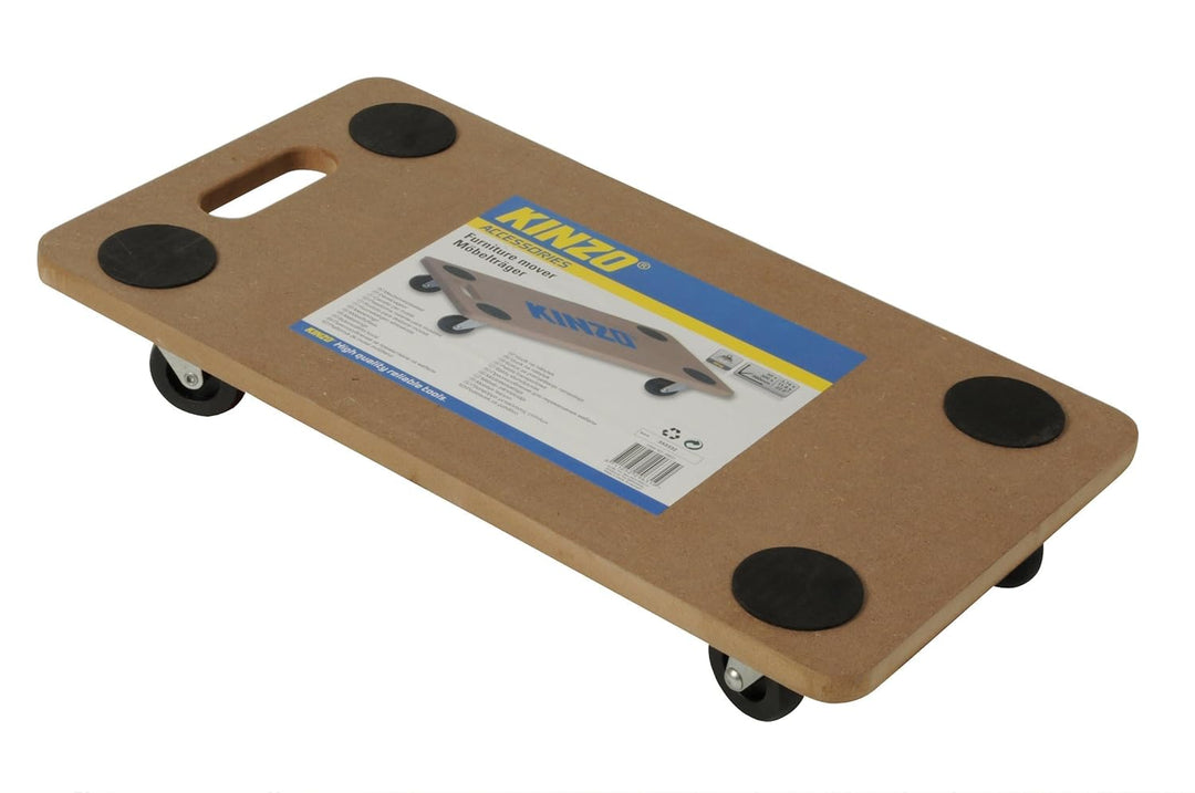 KINZO Transportroller/Möbelträger - Braun - 560 x 300 x 95 mm - 150kg Tragkraft - MDF-Platte, 1 Stüc