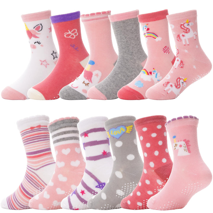 ANTSANG Stoppersocken Kinder Baby Mädchen Socken Anti Rutsch / Rutschfeste Socken Baumwolle Antiruts