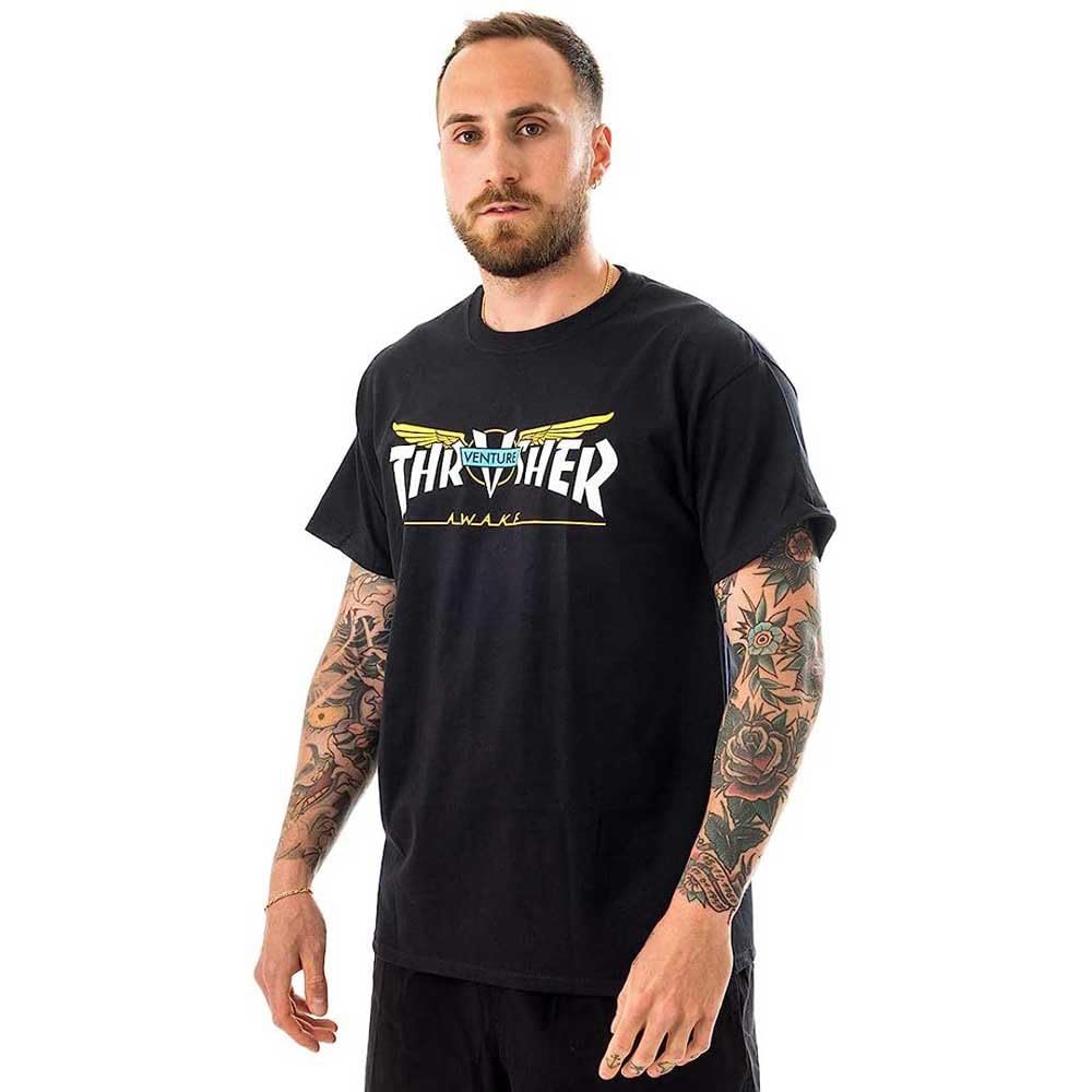 Thrasher Herren T-Shirt Venture Collab S/S, Grösse:M, Farben:Black