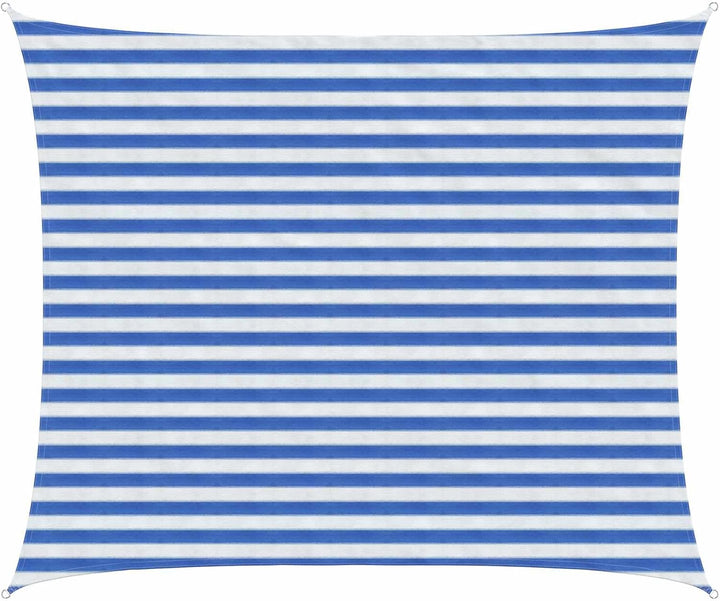 vidaXL Sonnensegel 2,5 x 3,5 m HDPE Rechteckig Blau und Weiss 2,5 x 3,5 m Blau und Weiss, 2,5 x 3,5