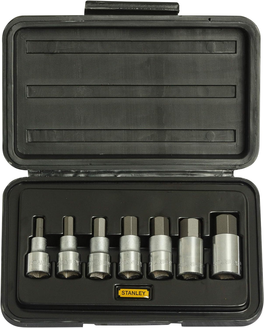 Stanley Steckschlüsseleinsatz-Set, 6-Kant (1/2 Zoll, 7-teilig, 6/8/10/12/14/17/19 mm, MaxiDrive Prof