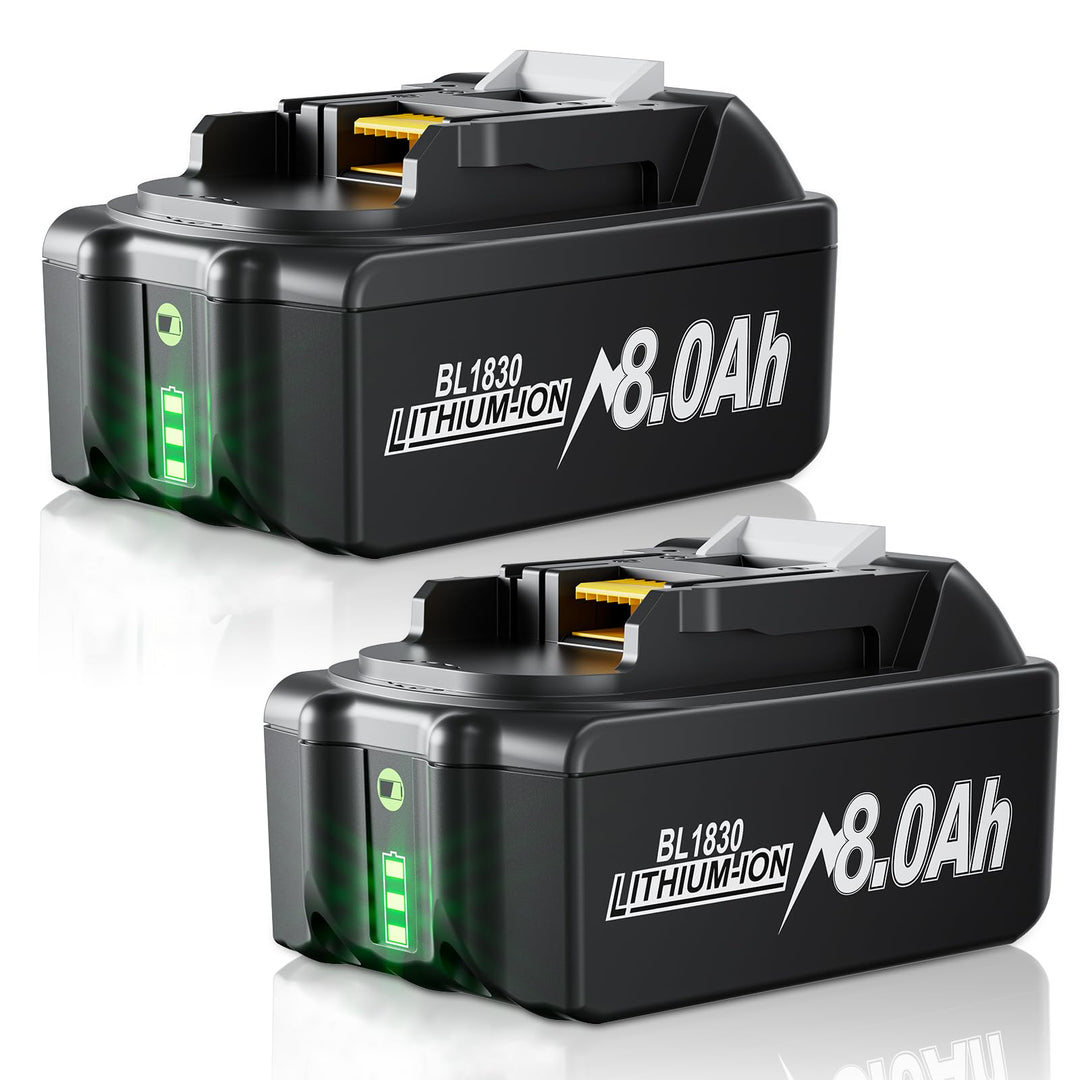2X 18V 8.0Ah Ersatzakku für Makita Akku 18v Li-ion Akku Kompatibel mit Makita BL1860B BL1850B BL1860