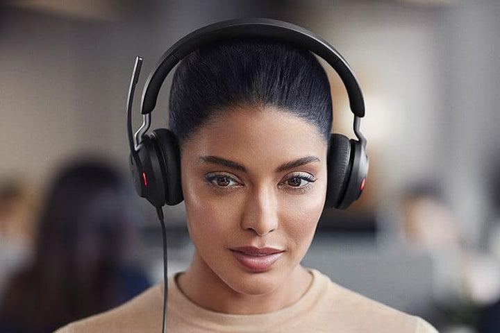 Jabra Evolve2 40 SE Kabelgebundenes Stereo-Headset mit Geräuschunterdrückung, Mikrofon und USB-C/A-K
