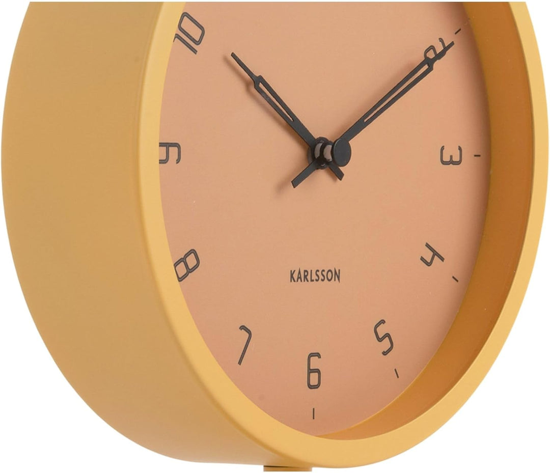 [DL] Table Clock Stark Iron matt Honey Yellow