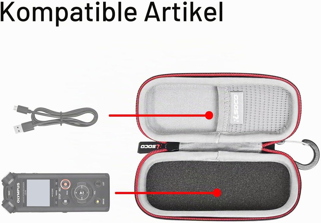 RLSOCO Tasche für OM System LS-P5/LS-P4 Hi-Res Audiorekorder & für Olympus OM System WS-883/WS-882/V