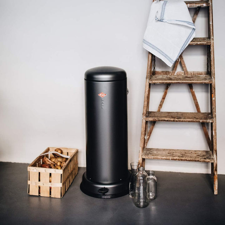 Wesco AbfallSMLR Big Baseboy Abfallsammler, Edelstahl, 38 x 38 cm Sand Matt, Sand Matt