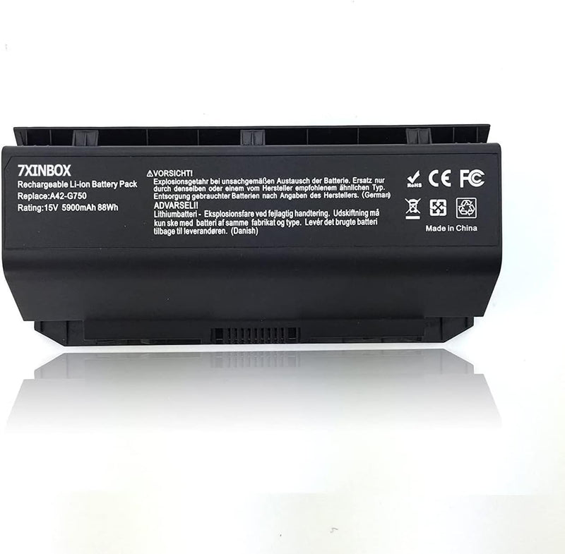 7XINbox 15V 5900mAh A42-G750 Ersatz Akku Batterie für ASUS ROG G750 G750J G750JH G750JM G750JS G750J