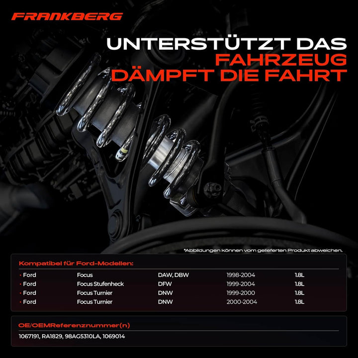 Frankberg 2x Federn Fahrwerksfeder Vorne Kompatibel mit Focus DAW DBW 1998-2004 Focus Stufenheck DFW