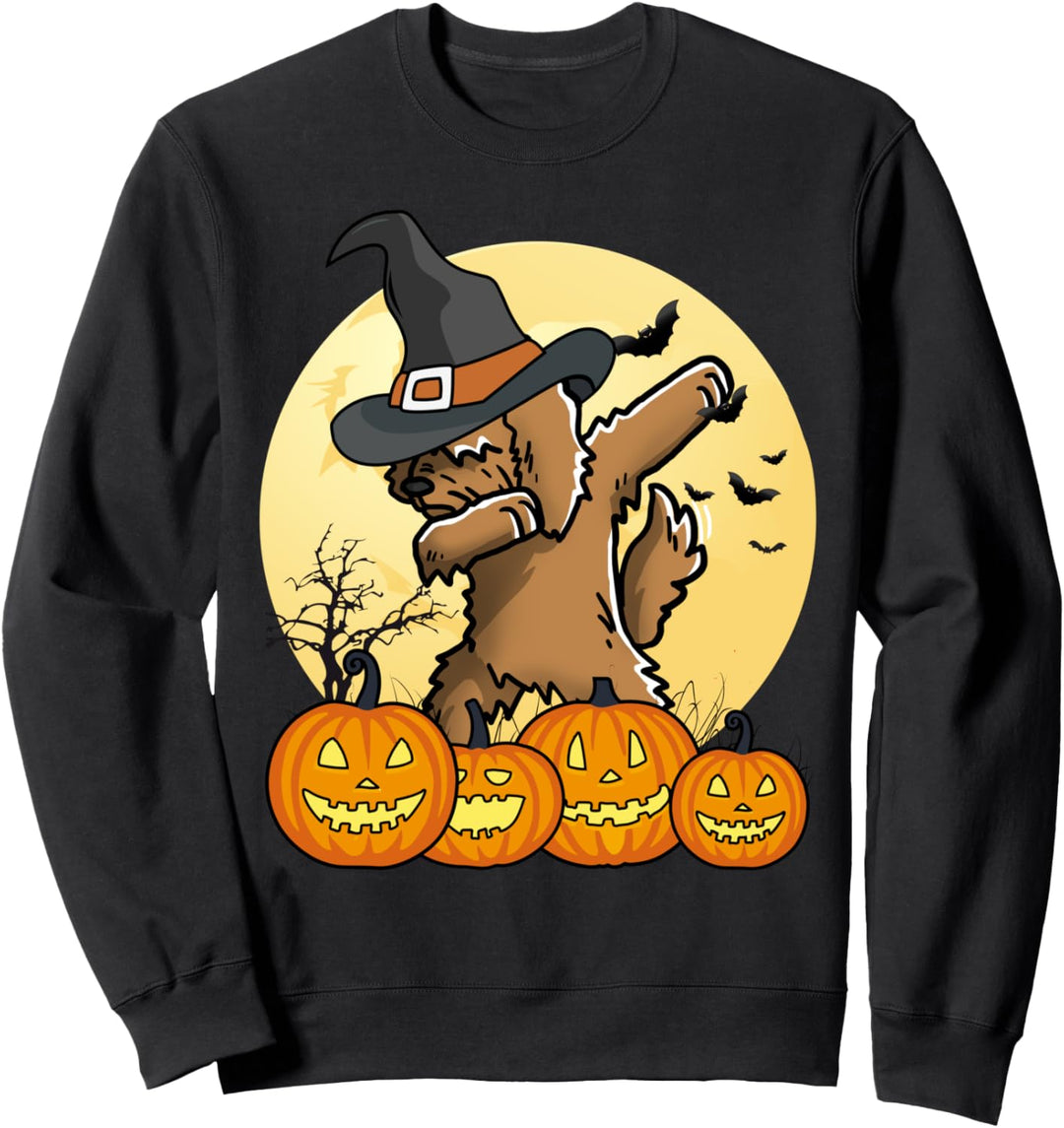Dabbing Goldendoodle Dab Dance Halloween Hund Sweatshirt