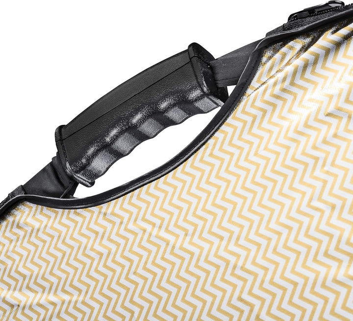 Walimex pro 5in1 Faltreflektor Wavy Comfort Ø 56cm, Set aus 4 Farben und Diffusor, Pop Up Reflektor