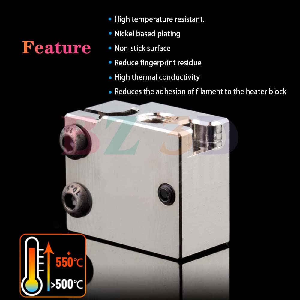 1 STÜCK PT100 Volcano Heizblock Plated Copper Heater Block Volcano Plattierte Kupfer Heizblock Mit S