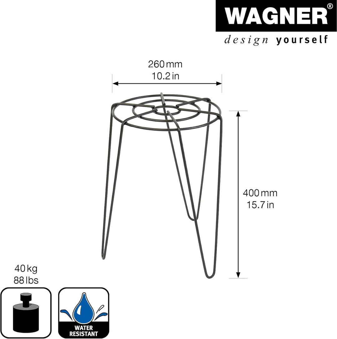 WAGNER Pflanzenständer - HAIRPIN STYLE - Ø 26/40 x 40 cm, für Aussenbereich + Innenbereich, Blumenst