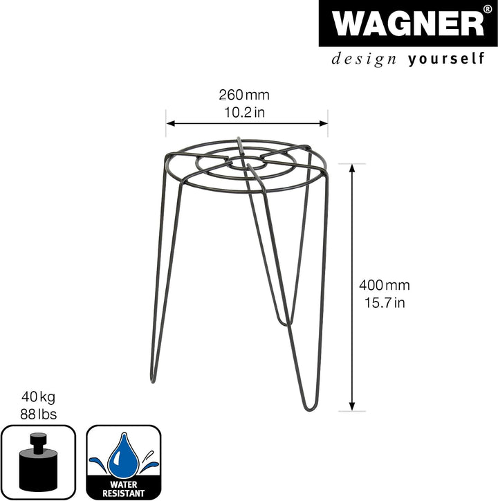 WAGNER Pflanzenständer - HAIRPIN STYLE - Ø 26/40 x 40 cm, für Aussenbereich + Innenbereich, Blumenst