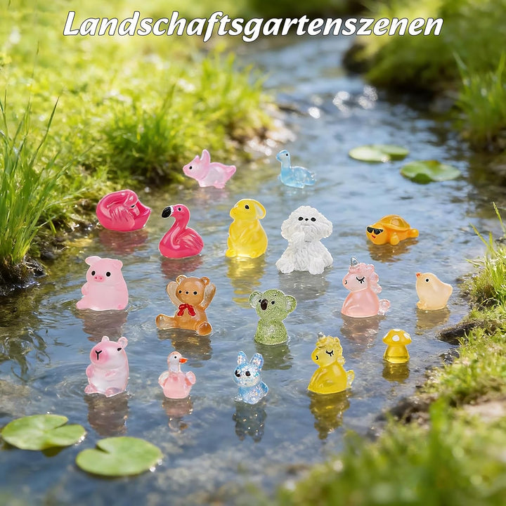 120 Stück Mini Figuren Tiere, Verschiedene Modelle Kleine Bunte Tiere Figuren Miniatur Mini Tiere En