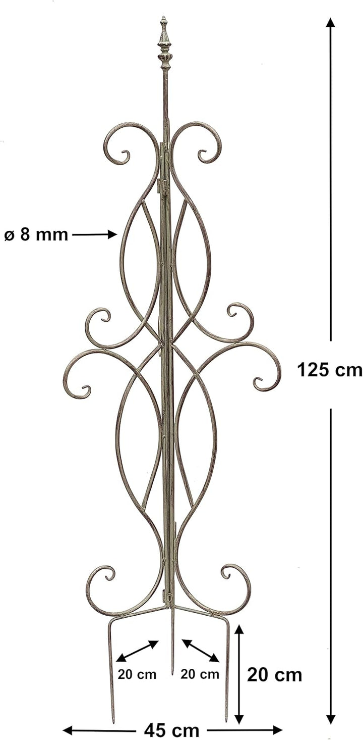 DanDiBo Rankhilfe Metall Rankgitter 125 cm 93998 Kletterhilfe Bodenstecker Blumenhalter Ranksäule