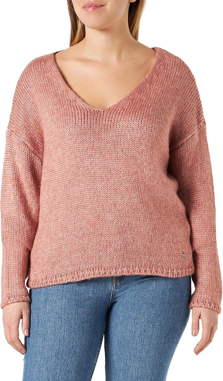 MUSTANG Damen Carla V Sweater Pullover, Ash Rose 8185