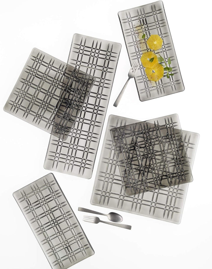 Spiegelau & Nachtmann, Servierplatten-Set, 2-tlg., Quadratisch, Kristallglas, Square, Grösse: 21 cm,