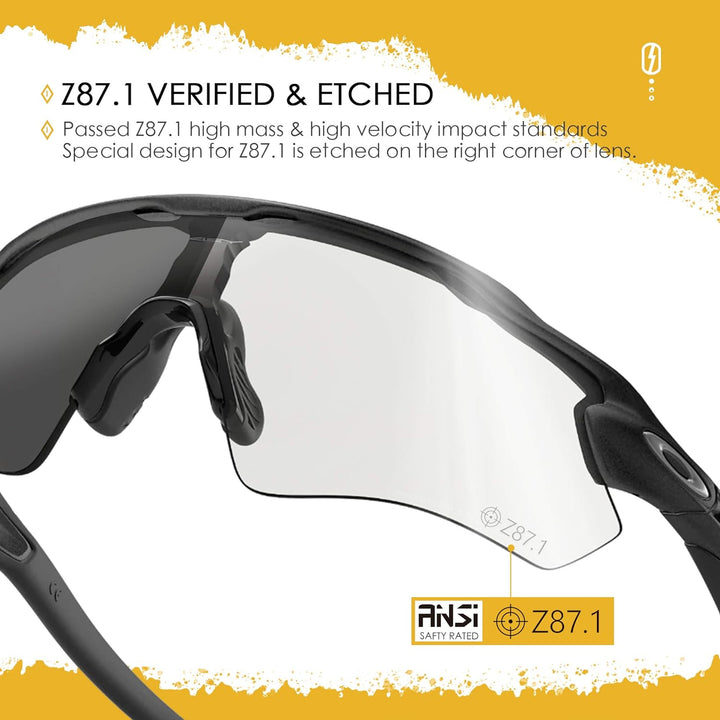 AOZAN ANSI Z87.1 Ersatzgläser kompatibel mit Oakley Fuel Cell OO9096 Sonnenbrille Hochauflösendes Ph