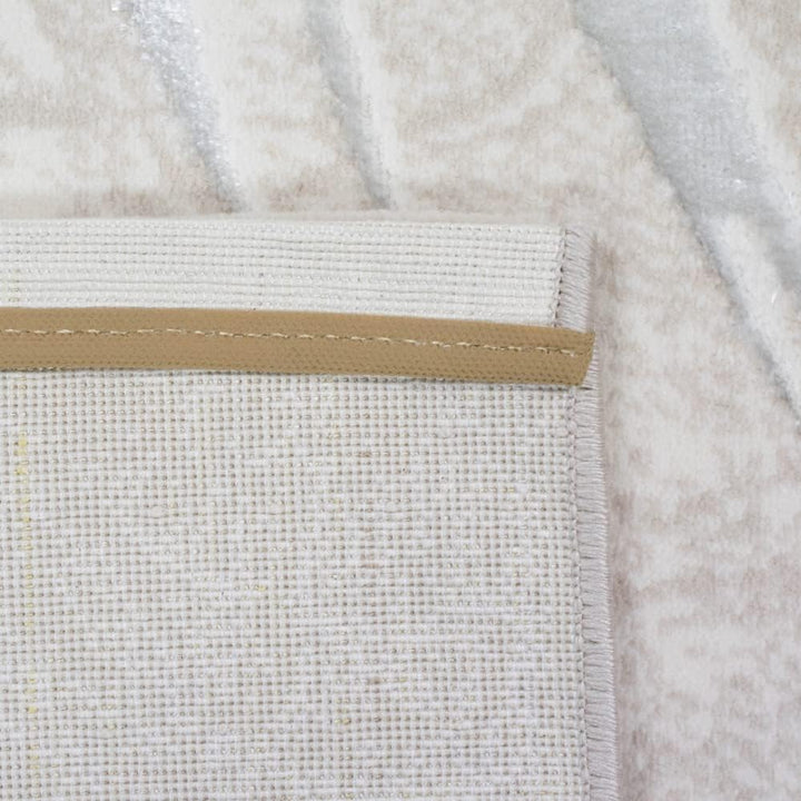 Teppich-Traum Designer Teppich Flur Wohn- & Schlafzimmer Palmenzweige Creme grau Gold Grösse 240x340