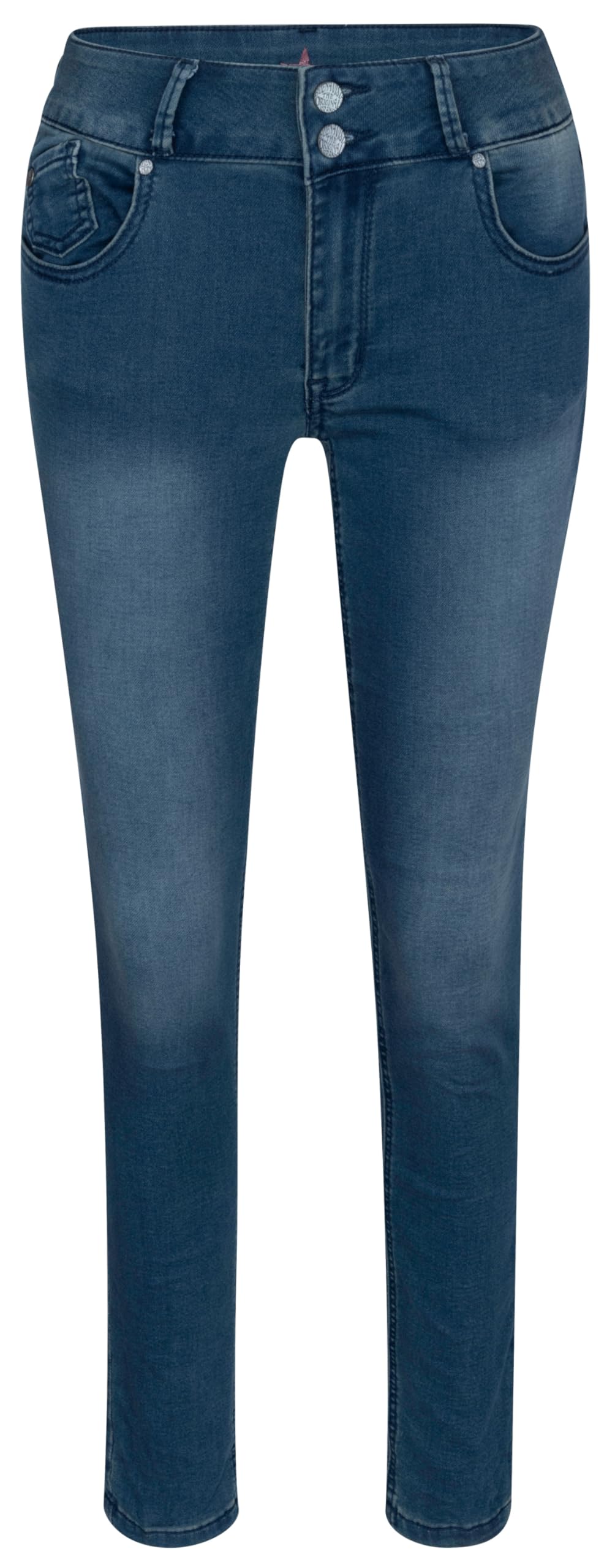 Buena Vista Damen Sweat Denim Tummyless L Middel Blue, L Middel Blue