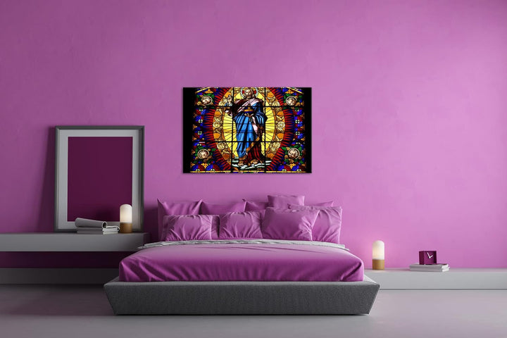 deyoli gläserner Sohn Gottes Format: 80x60 als Leinwandbild, Motiv fertig gerahmt auf Echtholzrahmen
