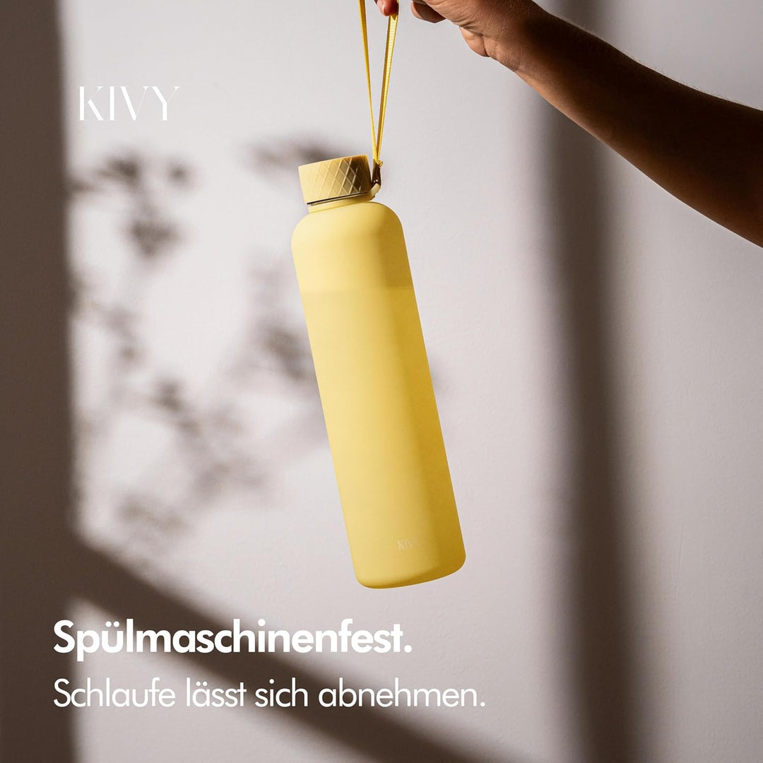 KIVY Trinkflasche 1l - Kohlensäure geeignet & Auslaufsicher - Für Sport, Schule & Büro - Sport Trink