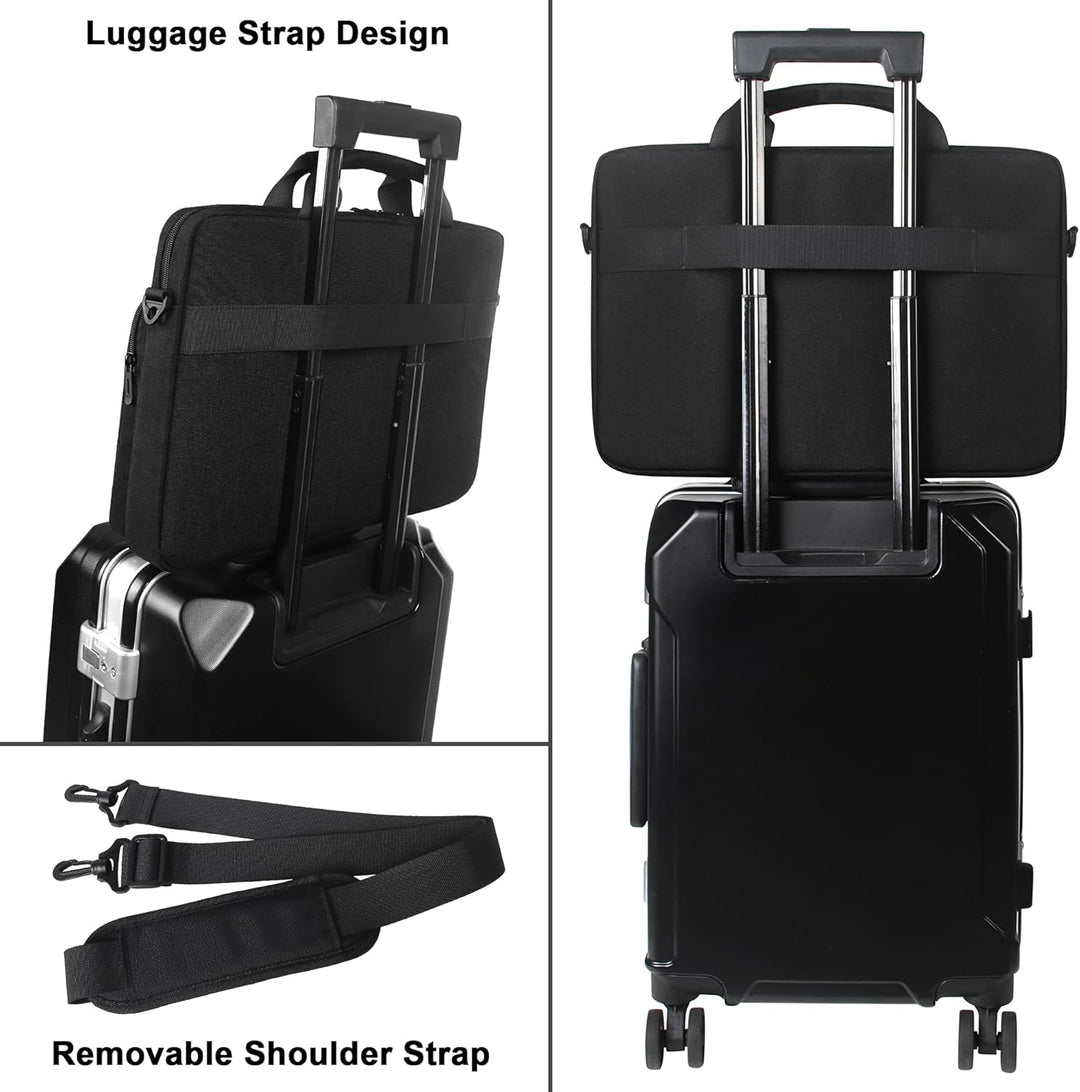 DOMISO Laptoptasche 17 Zoll Business Aktentasche Herren Wasserabweisend Laptop Tasche Schultertasche