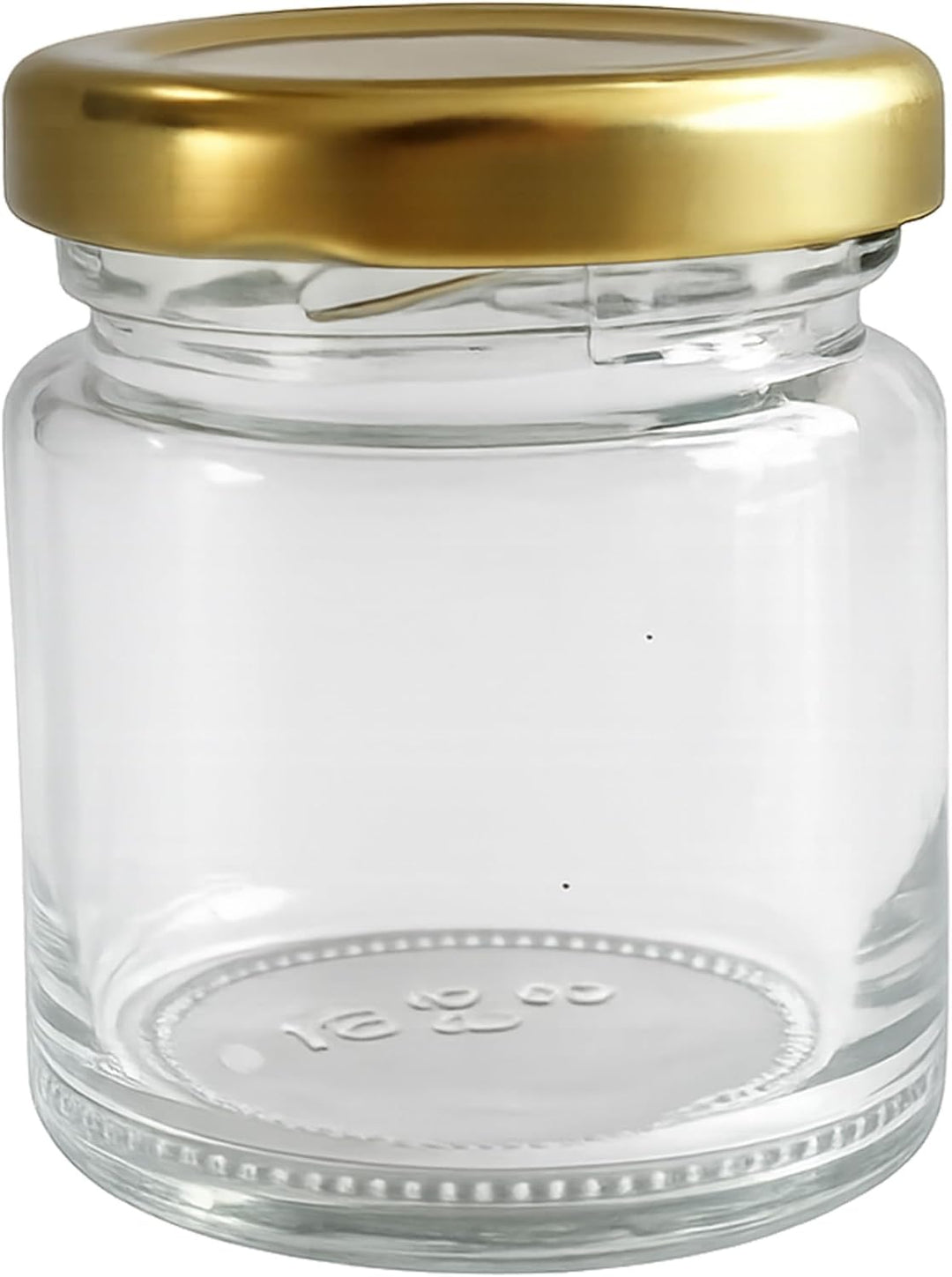 Vitrea 100x Mini Marmeladengläser 37 ml - mit Deckel Gold TO 43 - kleine Einmachgläser zum befüllen