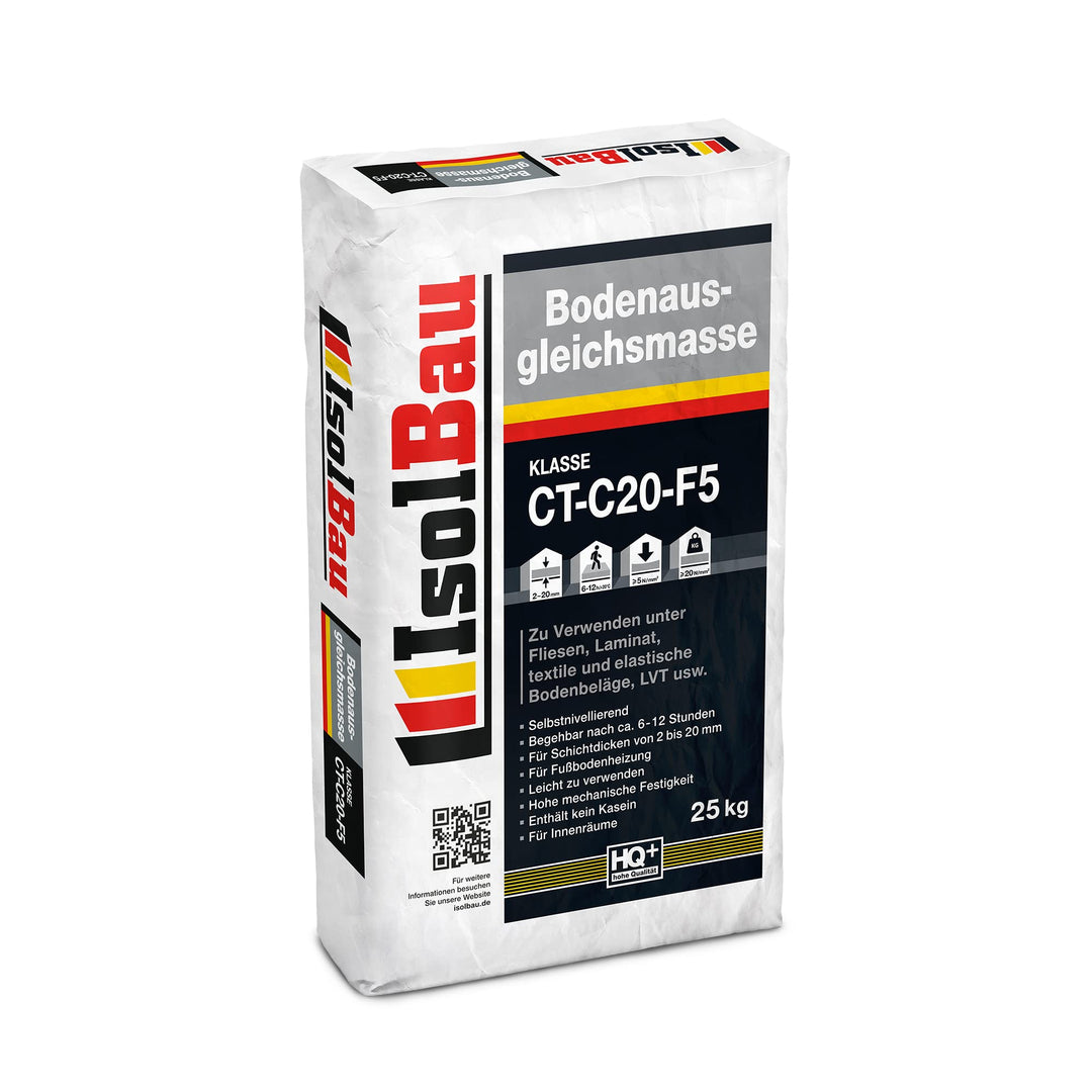 Isolbau Bodenausgleichsmasse 2-20mm CT-C20-F5-25 kg Selbstnivellierende Ausgleichsmasse für Bodenunt