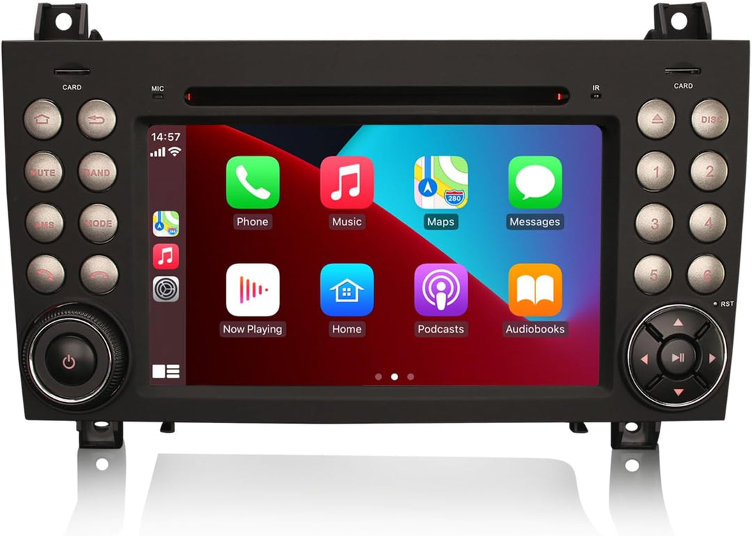 Erisin Android 14 8-Kern Autoradio Mit GPS für Mercedes-Benz SLK Klasse R171 SLK200 SLK280 7 Zoll Na