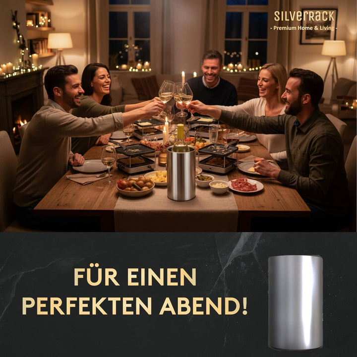 SilverRack Weinkühler Edelstahl - Champagner Kühler - Flaschenkühler als Wein-, Sektkühler und Geträ