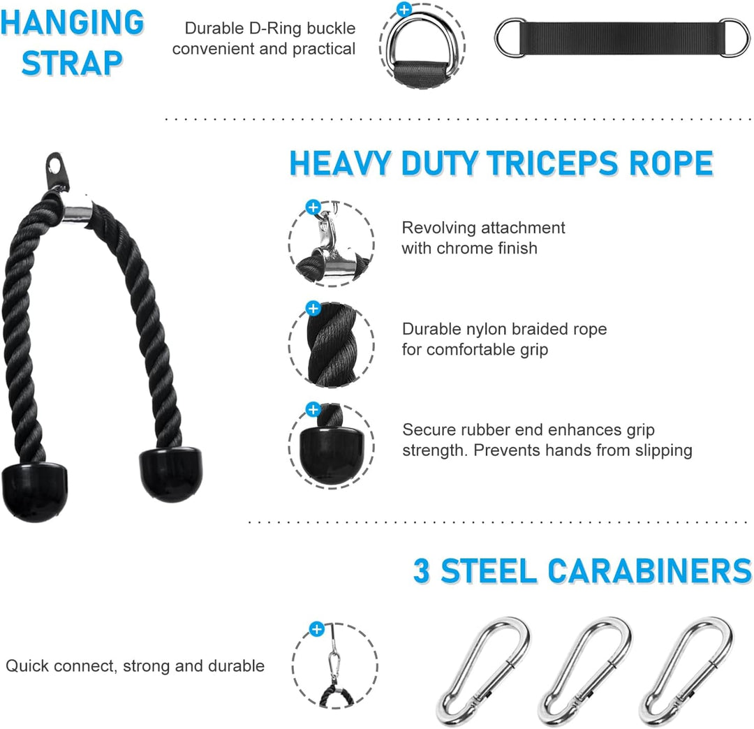 Kabelzug Fitness Kabel Latzug Fitness Bizeps Rücken Trainingsgerät DIY Kabelzug Pulley System Latzug