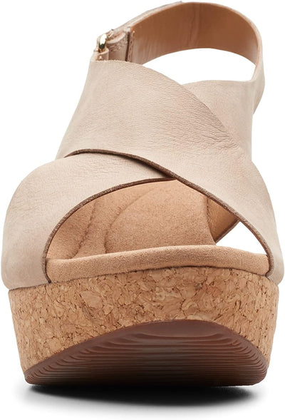 Clarks Damen Annadel Eirwyn Keilabsatz-Sandale 35 EU Sand, 35 EU Sand