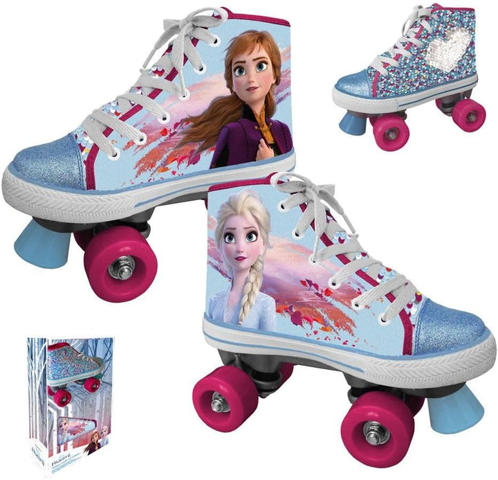 Disney Mädchen Frozen Ii Rollschuhe mit drehbaren Pailletten 35-36 mehrfarbig, 35-36 mehrfarbig