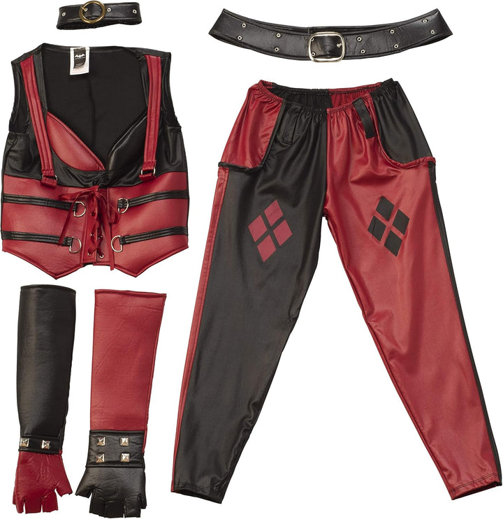 Secret Wishes Batman Arkham City Harley Quinn Kostüm für Erwachsene, mehrfarbig, Grösse XS, wie abge