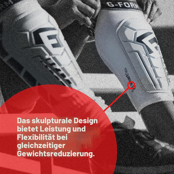 G-Form Pro-S Vento CE Fussball Schienbeinschoner Weiss L, Weiss L