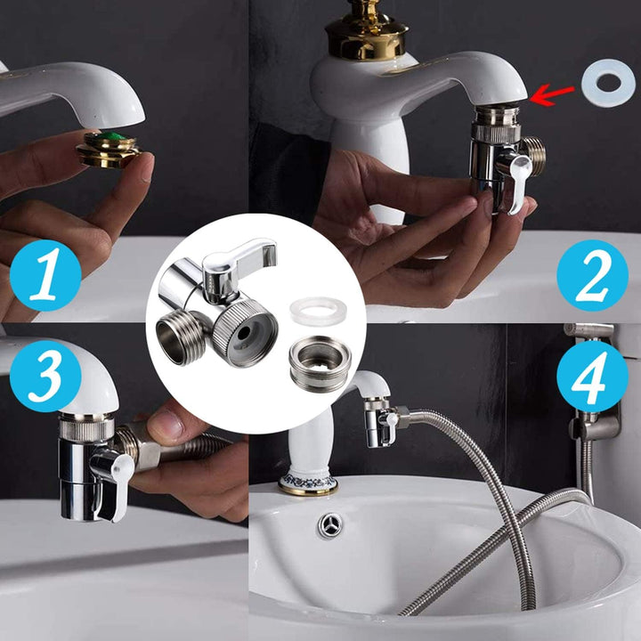 Bidet Edelstahl Handbrause, Muslimische Edelstahldusche Und Baby-StoffwindelsprüH Kit Mit Wasserhahn