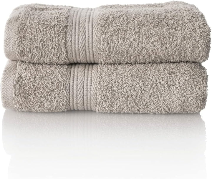 ALCLEAR Premium Frottier Handtuch Set, Frotteeserie in 6 Farben und 5 Grössen, Farbe: SILBERGRAU, 2X