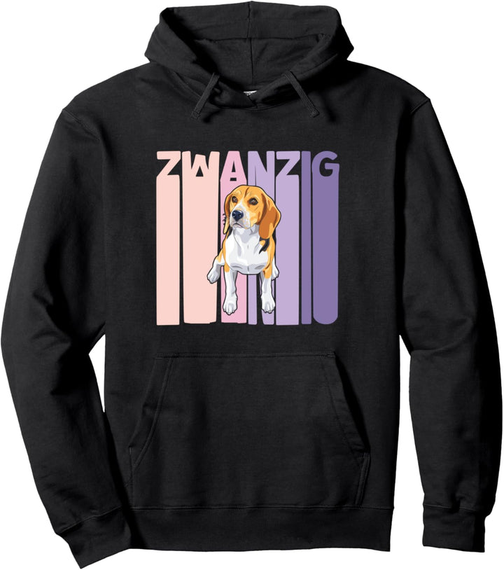 20. Geburtstag Mädchen Beagle Süsses Retro Pullover Hoodie