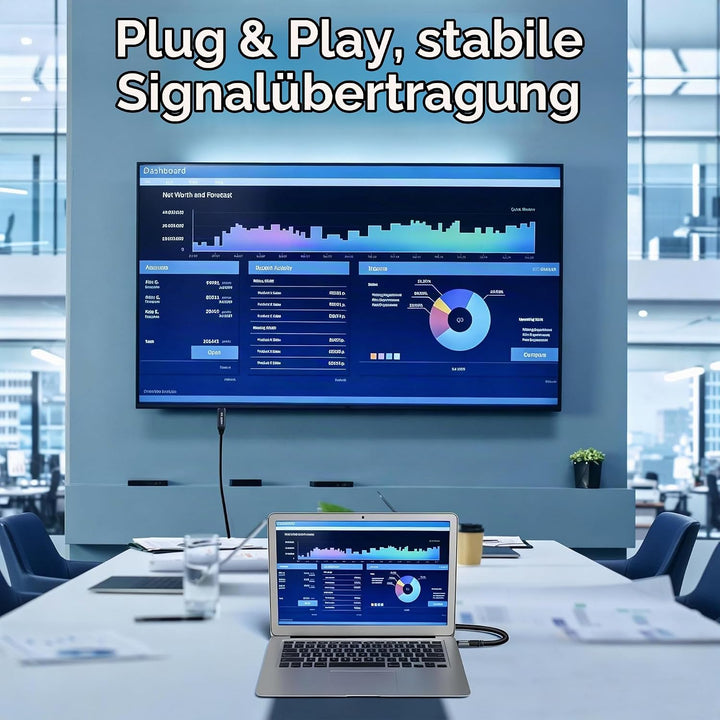 USB C auf HDMI Kabel 15 M,Typ-C auf HDMI 4K UHD(Thunderbolt 4/3 kompatibel),mit 90-Grad und 270-Grad