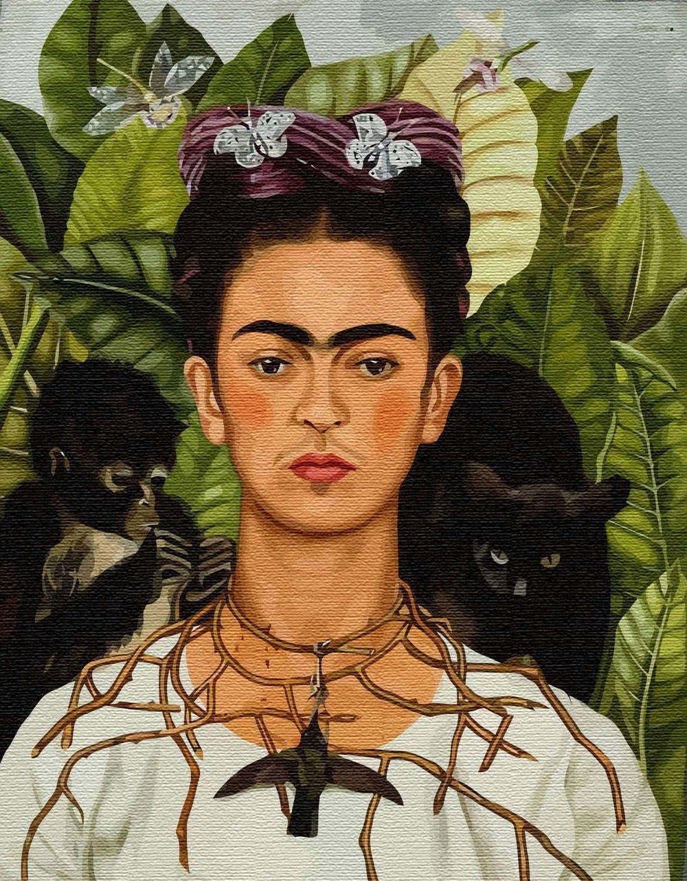 Artnapi Malen nach Zahlen Erwachsene mit Rahmen | DIY Handgemalt | Frida Kahlo Selbstporträt | Kit f